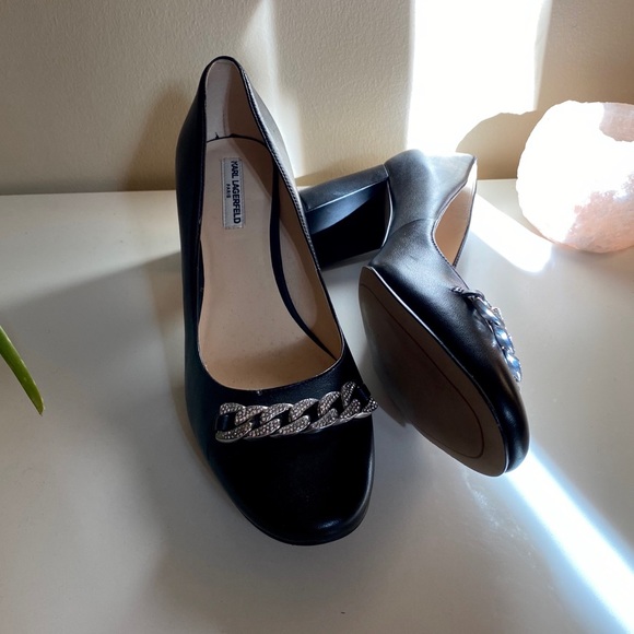 Karl Lagerfeld Paris Leather Pumps - Picture 3 of 5